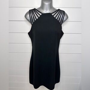 She + Sky Black Strappy Mini Dress Sz Small